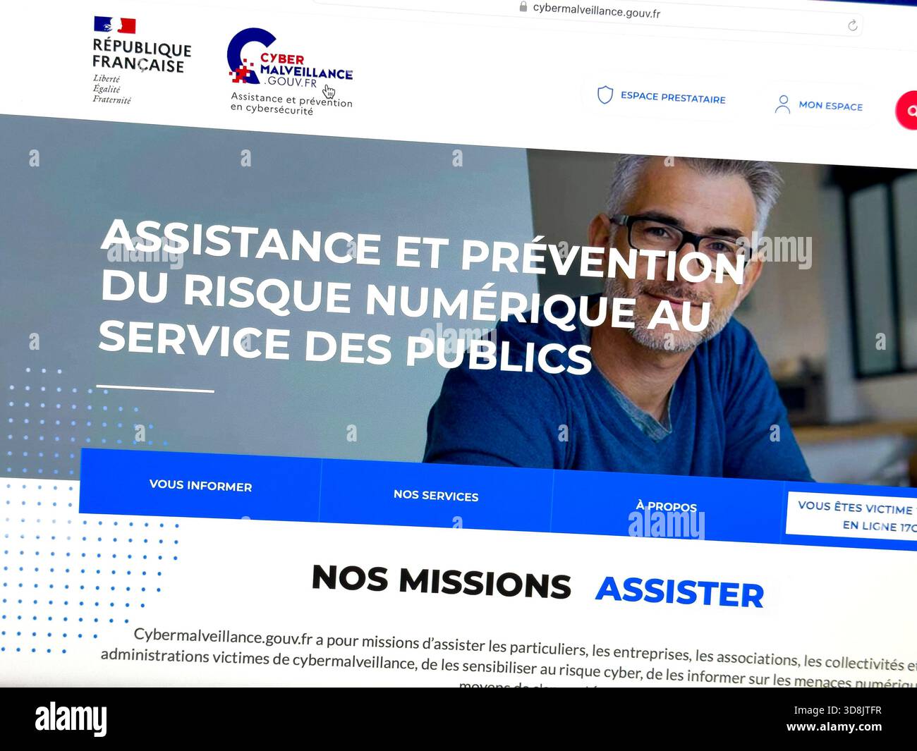 Sito web governativo per combattere le frodi su Internet. 17Cibermbo ​​and cibernetico. Crimini informatici. Foto Stock