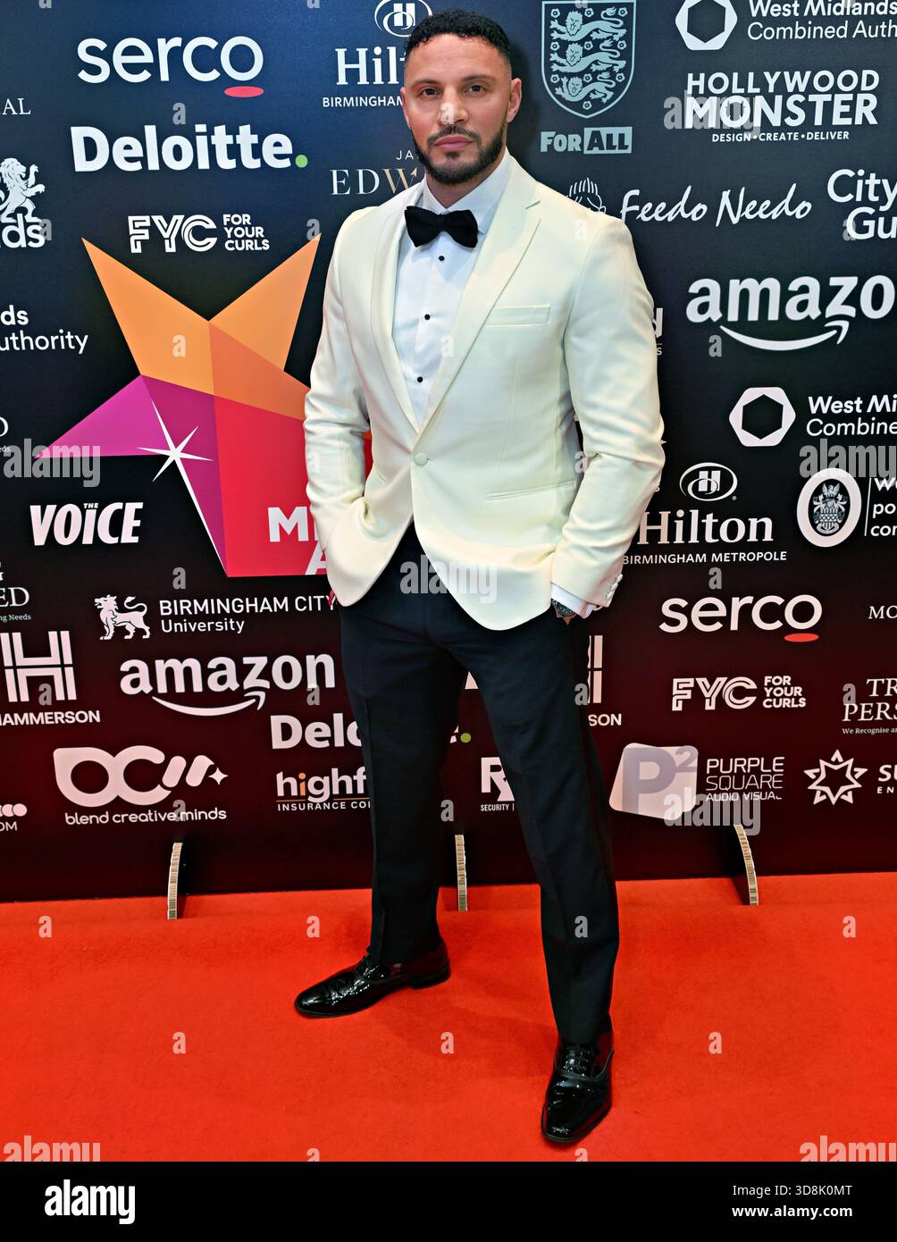 Birmingham, Regno Unito. 29 novembre 2025. Chris Evengelou al Multicultural Business & Community Champion Awards 2025 (MBCC Awards) all'Hilton Birmingham Metropole, Birmingham, Regno Unito. (Foto di 李世惠/SEE li/Picture Capital) credito: Vedi li/Picture Capital/Alamy Live News Foto Stock