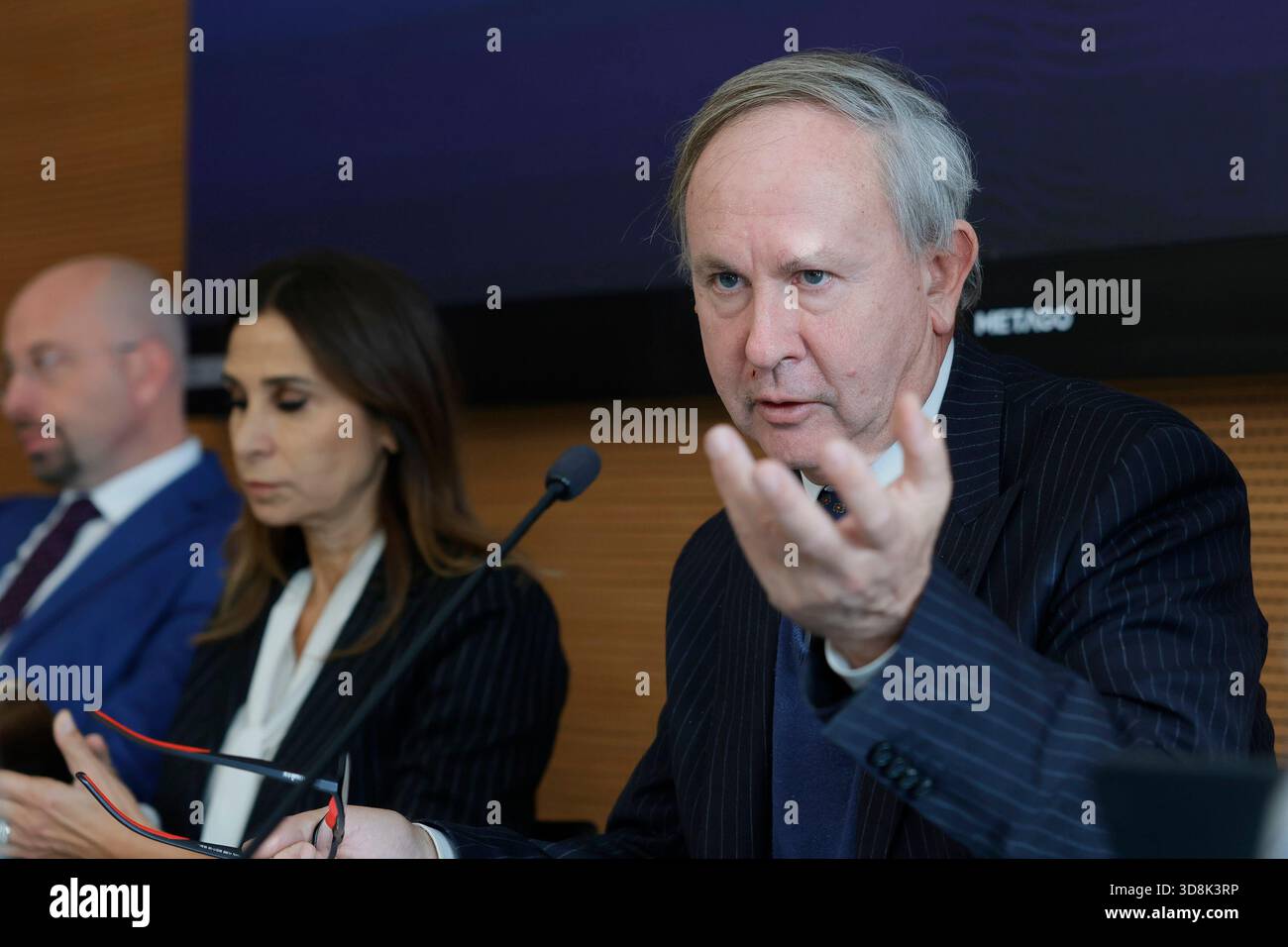 Roma, Italia. 1 dicembre 2025. il direttore dell'Ufficio del Parlamento europeo Carlo Corazza alla conferenza nella sede dell'associazione Civita sul rapporto Draghi 2024, innovazione e cultura opportunità dei fondi europei - Roma-Italia -Lunedì 01 dicembre 2025 - politica - (foto di Cecilia Fabiano/ credito: LaPresse/Alamy Live News Foto Stock