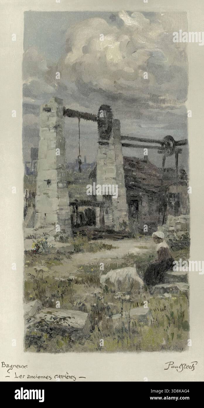 Paul Albert Steck - Esquisse Pour la Mairie De Bagneux - Les Anciennes Carrières De Bagneux Foto Stock
