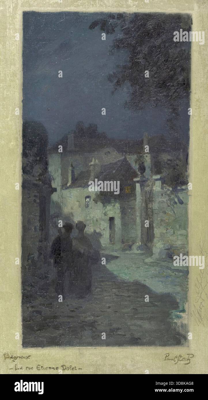 Paul Albert Steck - Esquisse Pour la Mairie De Bagneux - Rue Etienne Dolet +, Paysage Foto Stock