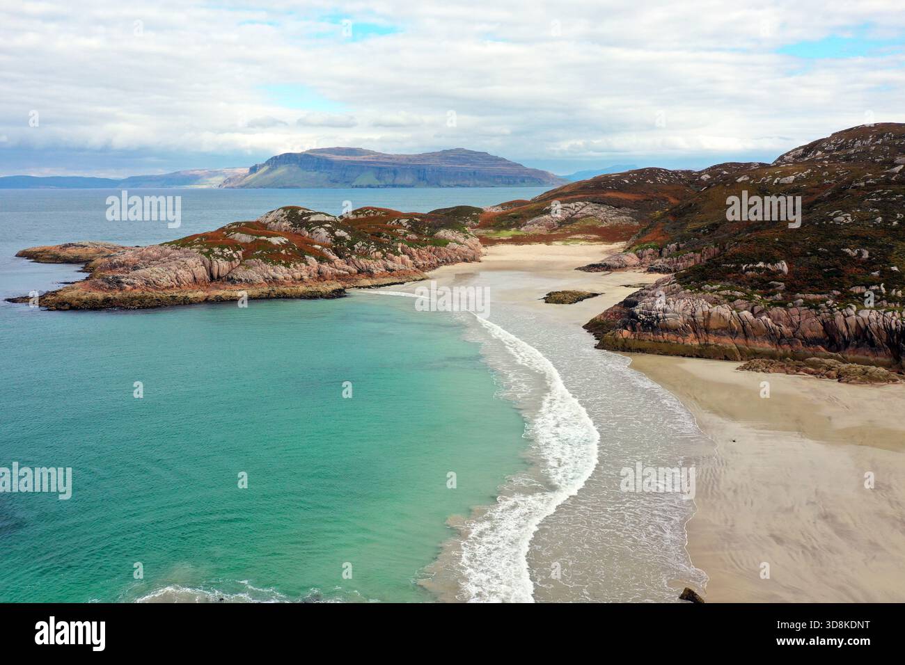Le splendide spiagge di Market Bay sull'isola di Mull Foto Stock