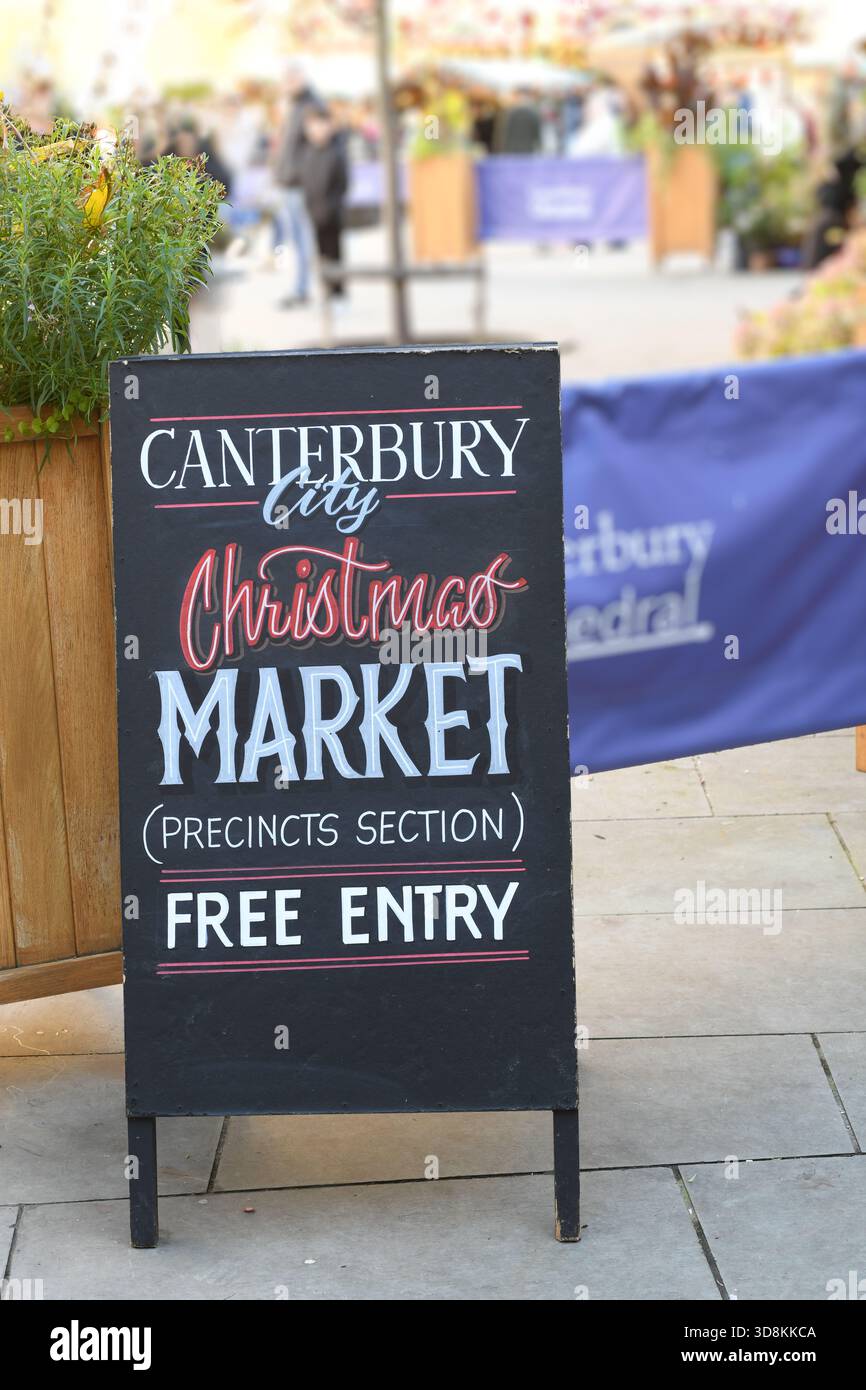 Mercatino di natale di Canterbury Foto Stock