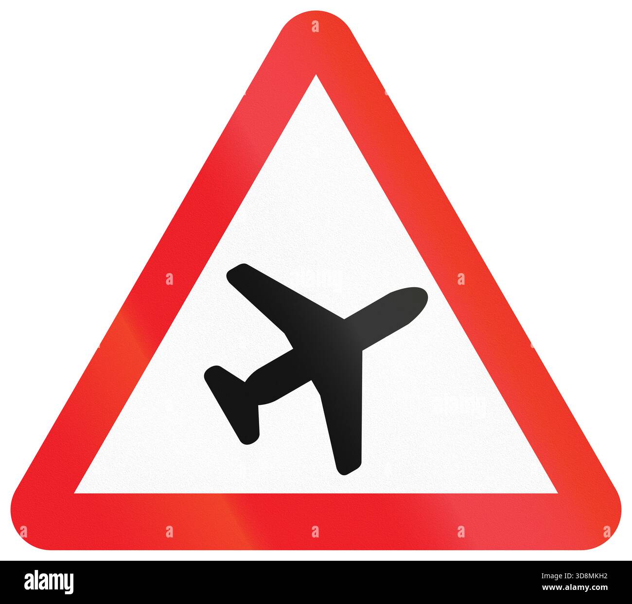 Segnale stradale utilizzato in India - Aeroporto. Foto Stock