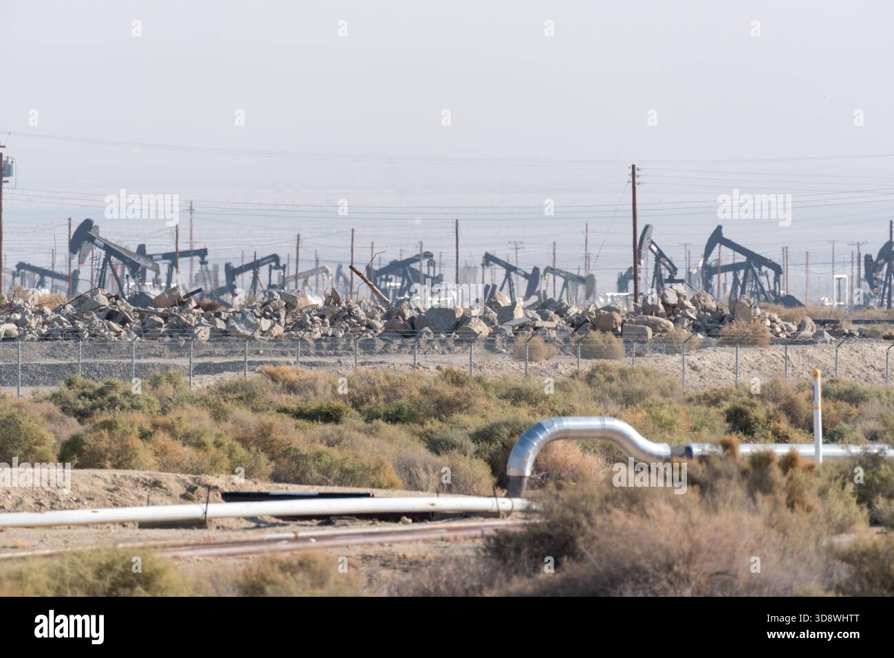 Midway-Sunset Oil Field nella contea di Kern, California, Stati Uniti. Foto Stock