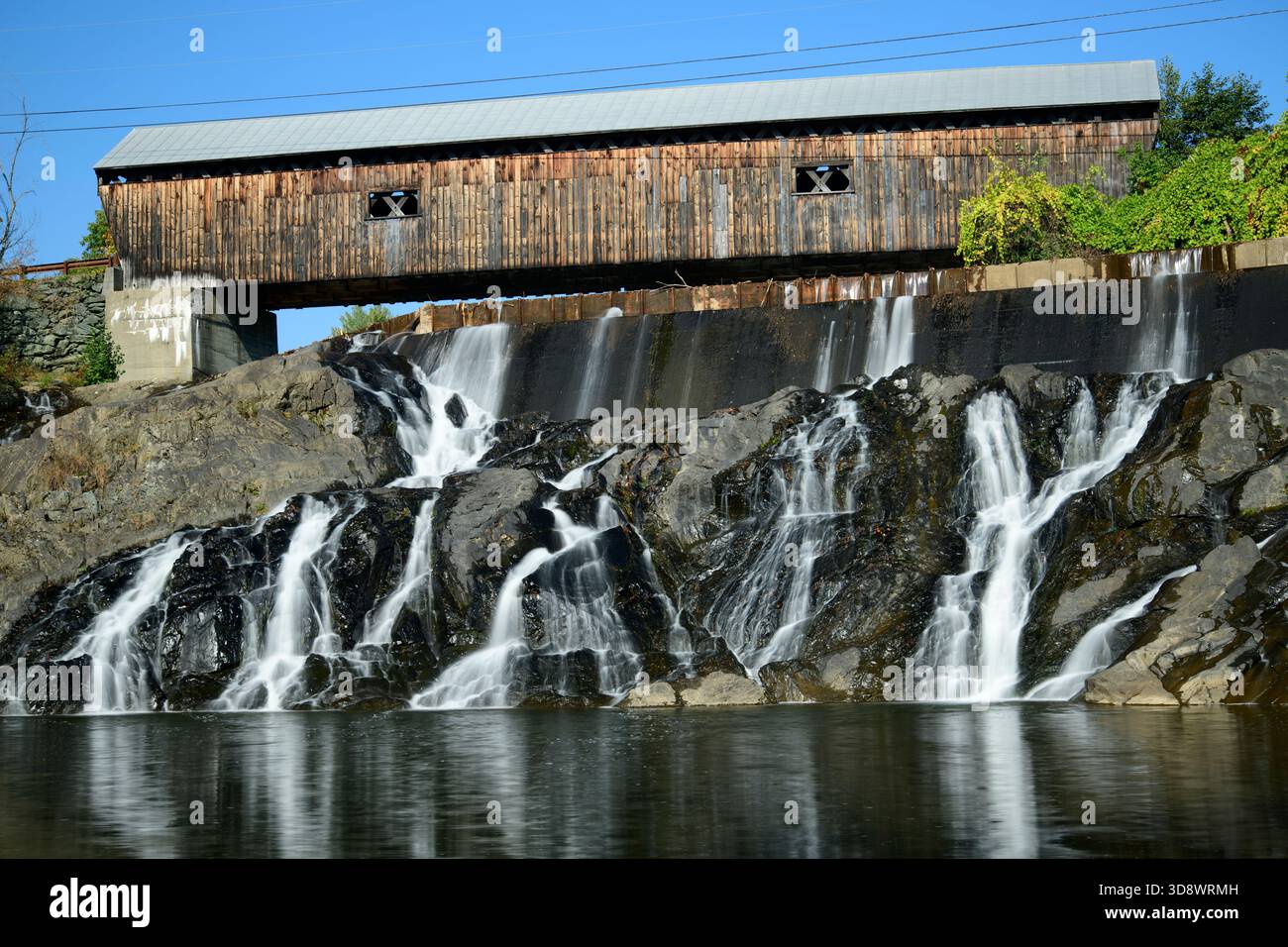 USA, New England, Vermont, Windsor County, North Hartland, Historic Willard Covered Bridges Foto Stock