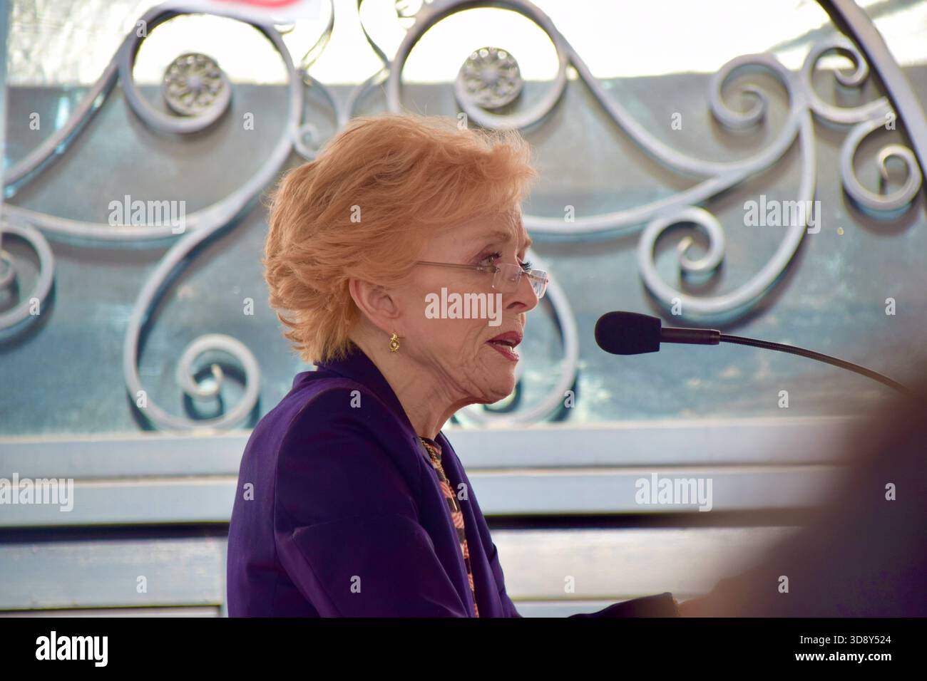 L'attrice Holland Taylor, partner di Sarah Paulson, partecipa alla cerimonia della Hollywood Walk of Fame in onore di Paulson il 2 dicembre 2025 a Los Angeles. Foto Stock
