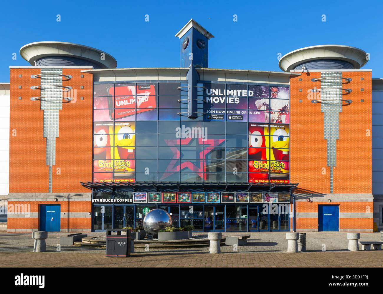 Cinema multisala Cineworld edifici moderni per il tempo libero, Cardinal Park, centro di Ipswich, Suffolk, Inghilterra, REGNO UNITO Foto Stock