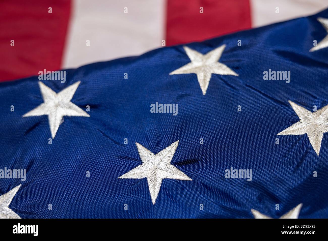 American Flag adatto per lo sfondo con spazio di copia, modello e testo personalizzato. Foto Stock
