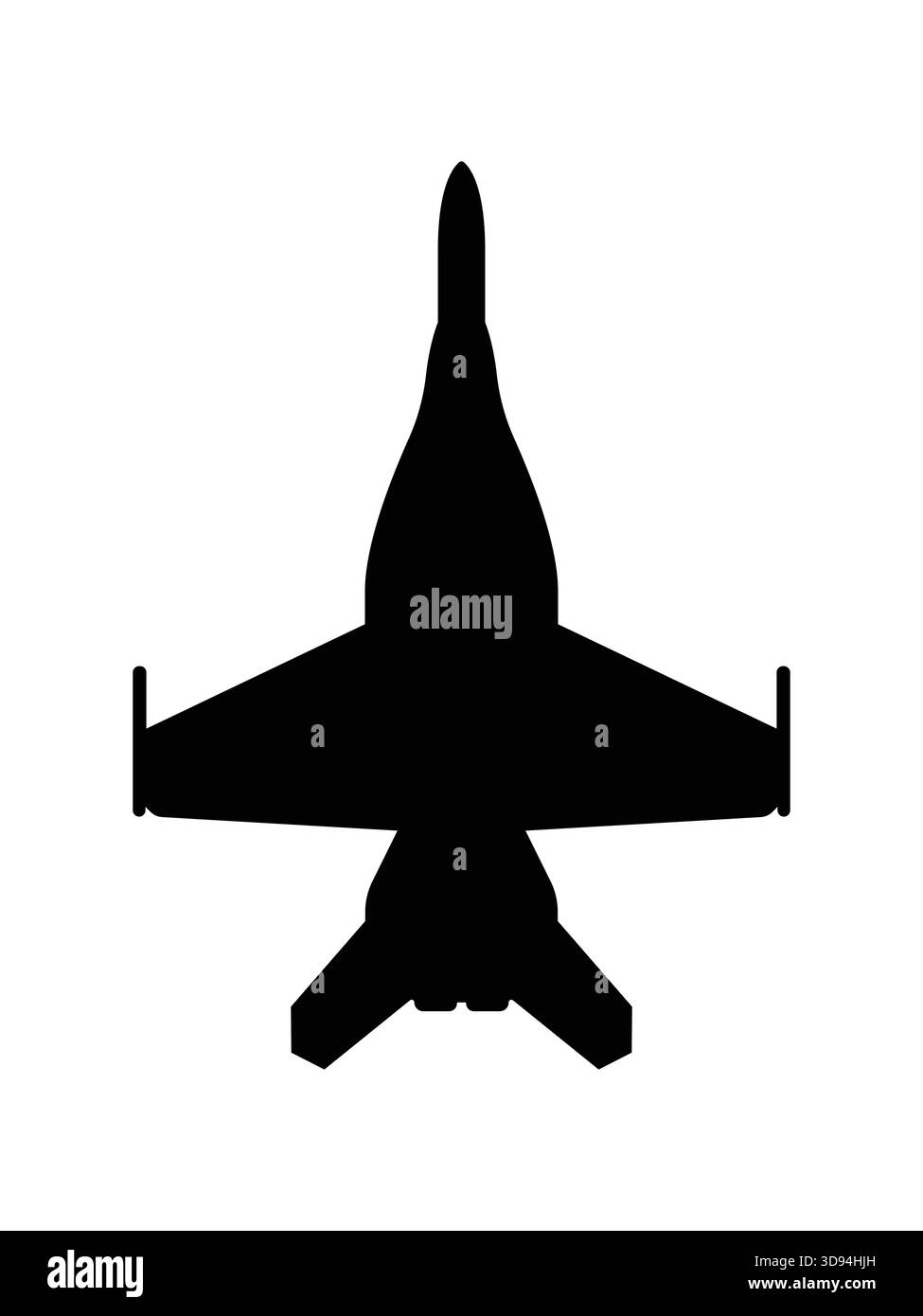 Fa-18 icona caccia Hornet. simbolo dell'esercito americano. immagine vettoriale isolata per concetti militari, infografiche e web design Illustrazione Vettoriale