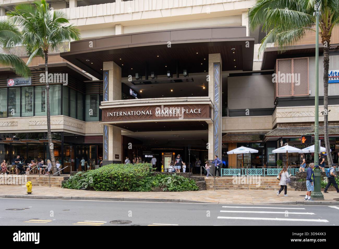 Mercato internazionale a Waikiki, Hawaii. Foto Stock