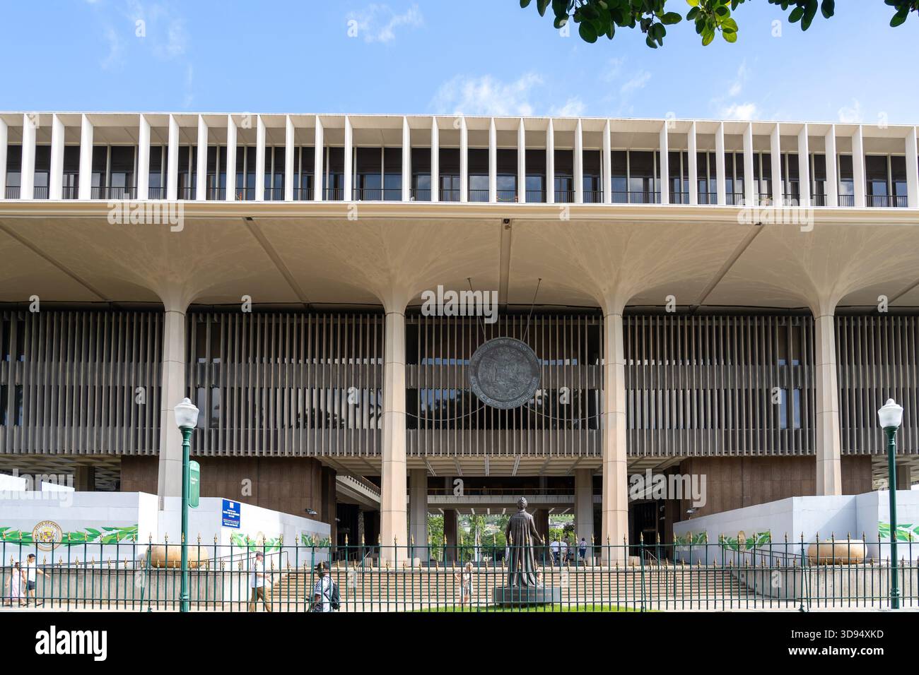 Campidoglio dello stato americano delle Hawaii a Honolulu, Hawaii. Foto Stock