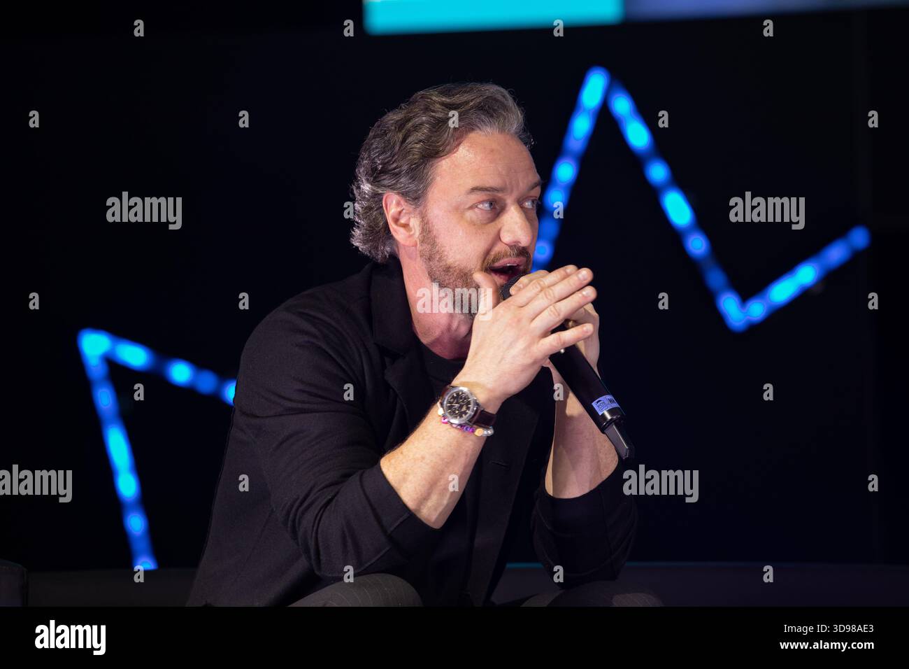 Hollywood e l'attore britannico James McAvoy parlano al MCM Comic con di Birmingham 2025 Foto Stock