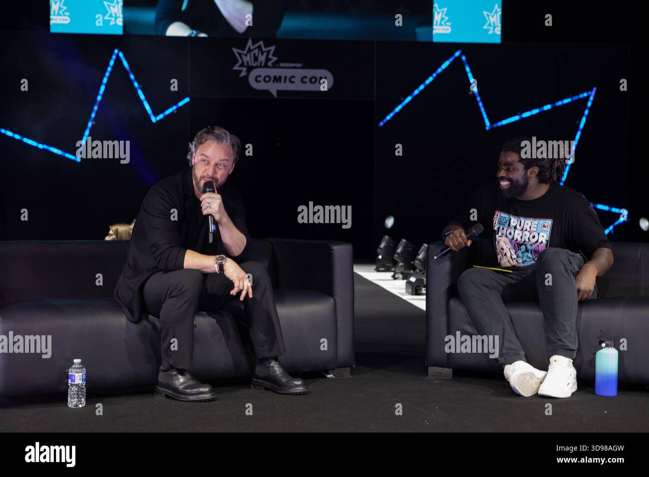 Hollywood e l'attore britannico James McAvoy parlano al MCM Comic con di Birmingham 2025 Foto Stock