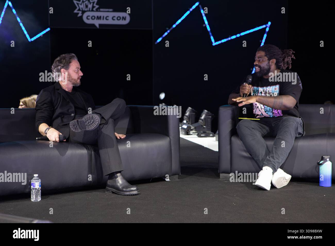 Hollywood e l'attore britannico James McAvoy parlano al MCM Comic con di Birmingham 2025 Foto Stock