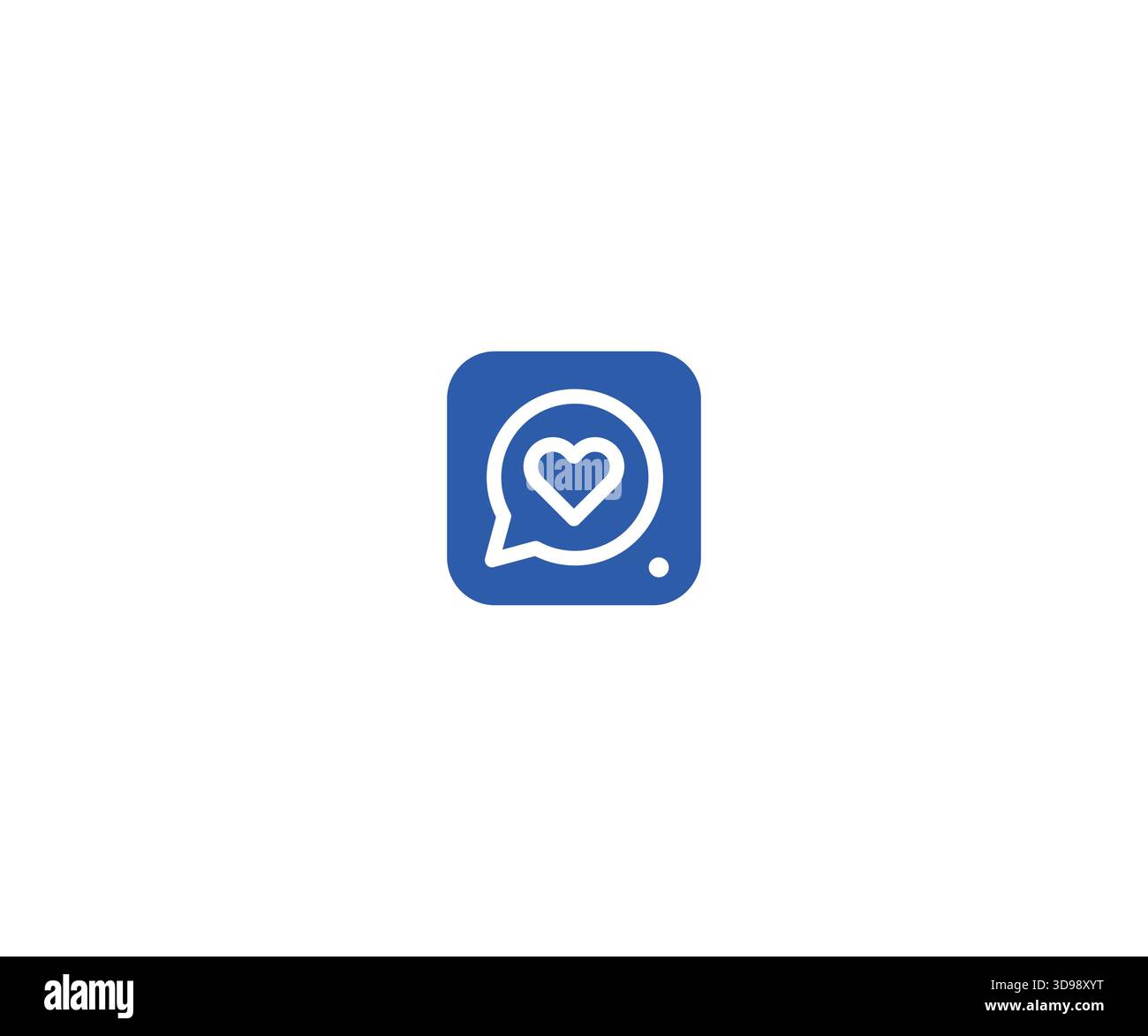 Design del logo Love Chat dell'app per incontri Illustrazione Vettoriale