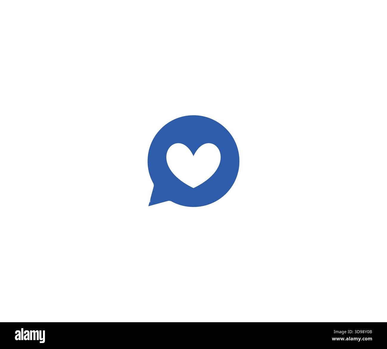 Design del logo Love Chat dell'app per incontri Illustrazione Vettoriale