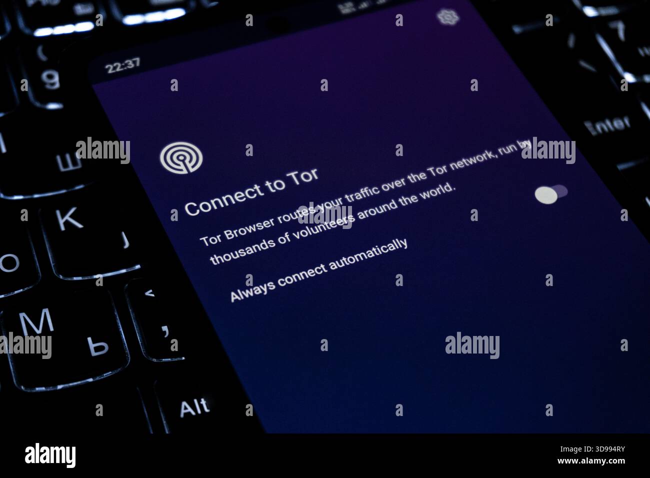 Browser Tor. Protezione online contro il tracciamento, la sorveglianza e la censura. Anonimato sul Web. Baku, Azerbaigian. 29.11.2025. Foto Stock