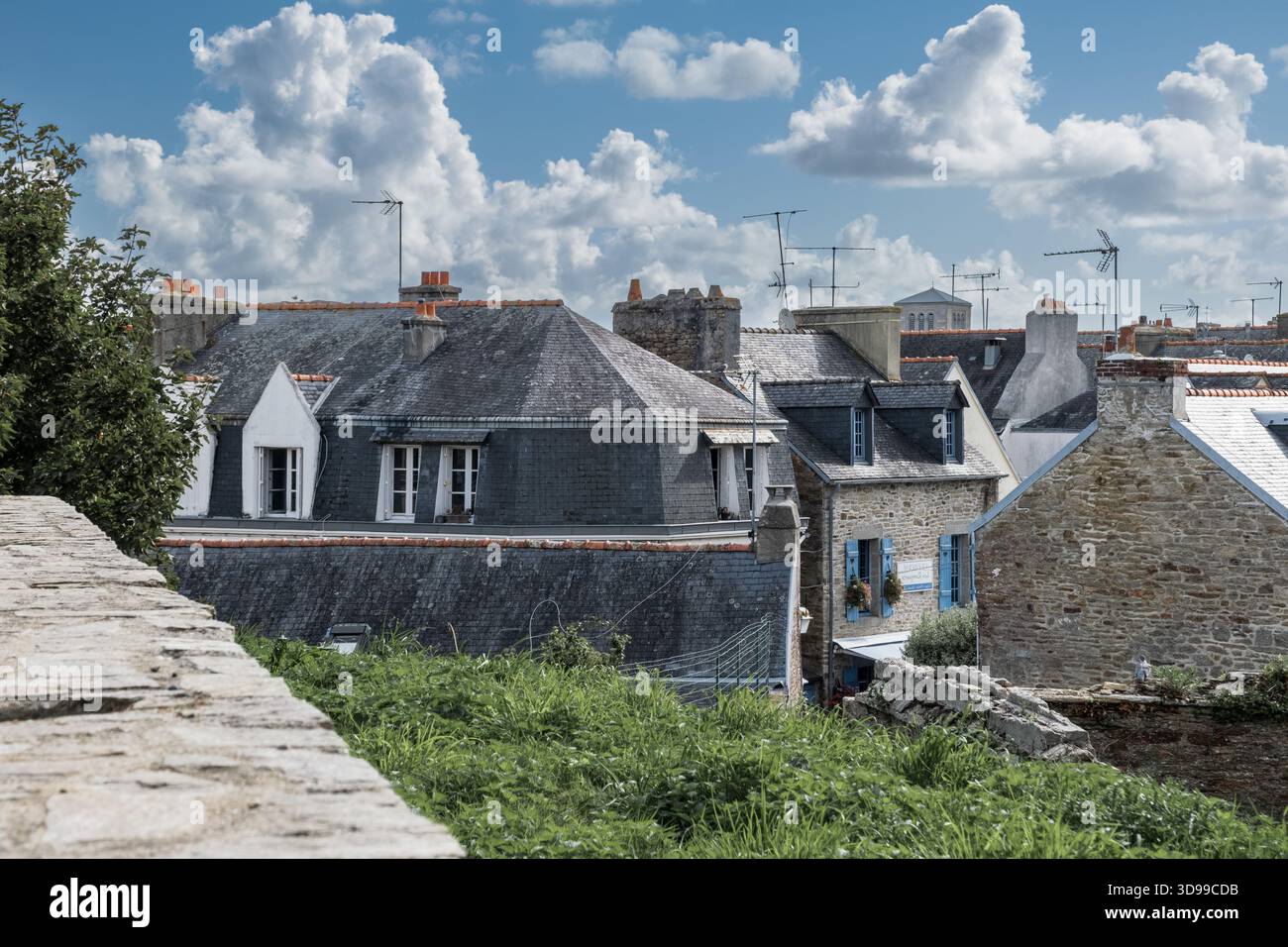Scorci di Concarneau in Finistère, Bretagne Francia Foto Stock