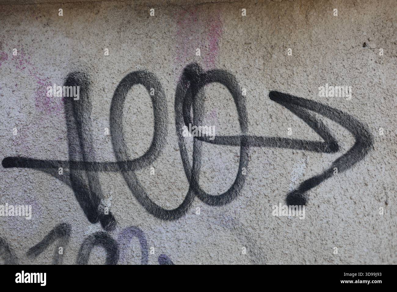 Graffiti Art design spray sul muro Foto Stock