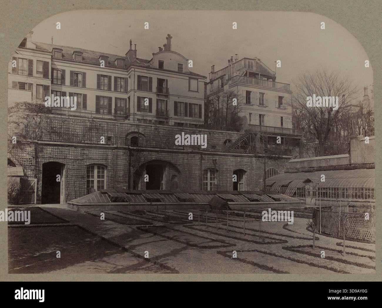 Proprietà di Benjamin Delessert, rue Raynouard, 16° arrondissement, Parigi. Marzo 1903. Pierre Emonts o Emonds, fotografo. 1903. Fotografia, Arti grafiche, Fotografia, stampa di albumi. Dimensioni - disegno: Altezza: 29,2 cm, larghezza: 22,5 cm. Dimensioni - montaggio originale: Altezza: 48 cm, larghezza: 40 Foto Stock
