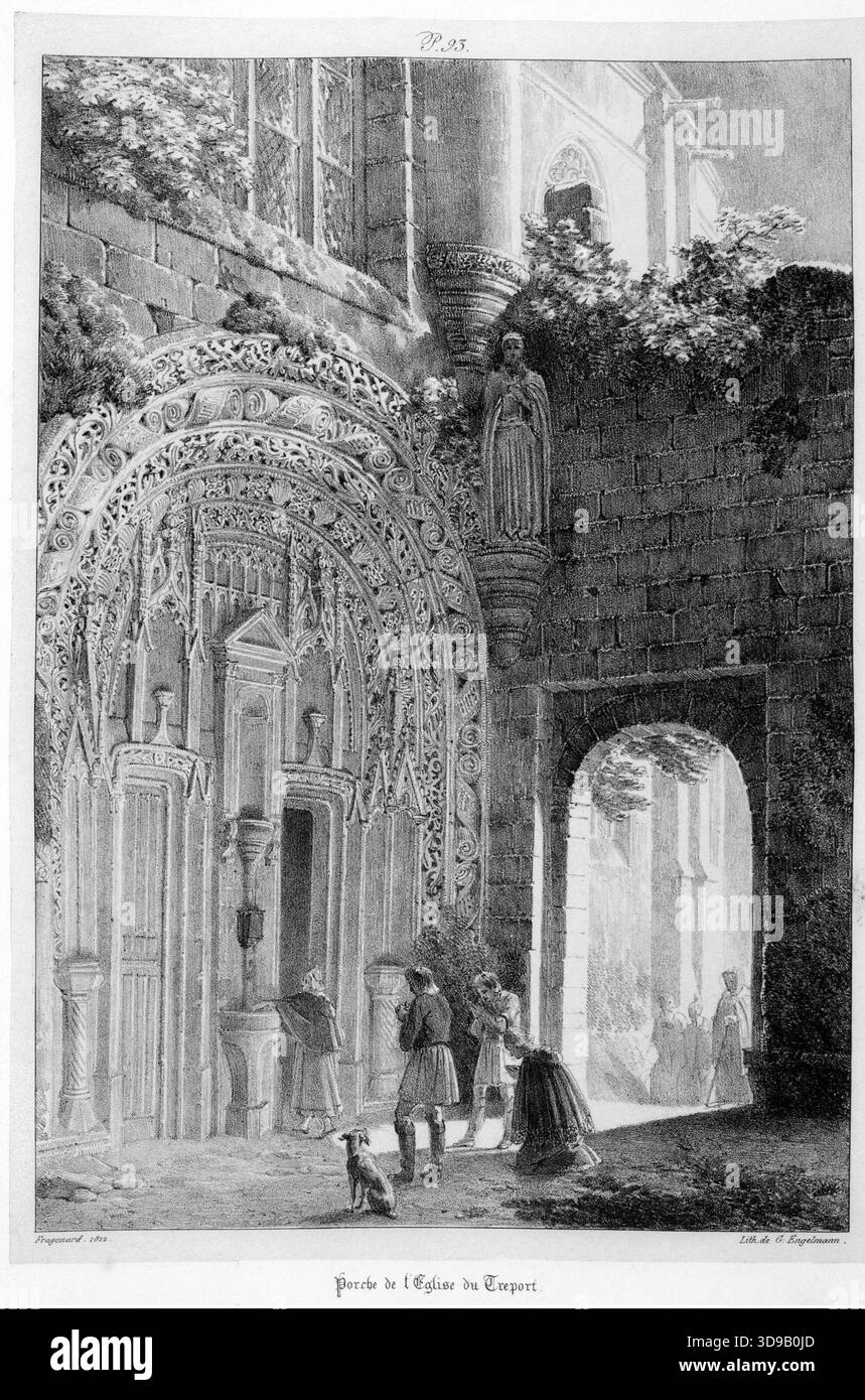 Viaggi pittoreschi e romantici nella vecchia Francia, volume 2, Fragonard, Théophile, Draughtsman-litografo, Didot, Jules (conosciuto come il Vecchio), Printer, Nodier, Charles, autore del testo, Taylor, Isidore Justin, autore del testo, Cailleux, Alphonse de, autore del testo, 1820, XIX secolo, manoscritti, stampato, rilegatura, libro, dimensioni - illustrazione: altezza: 56 cm, larghezza: 37 cm, profondità: 5 Foto Stock