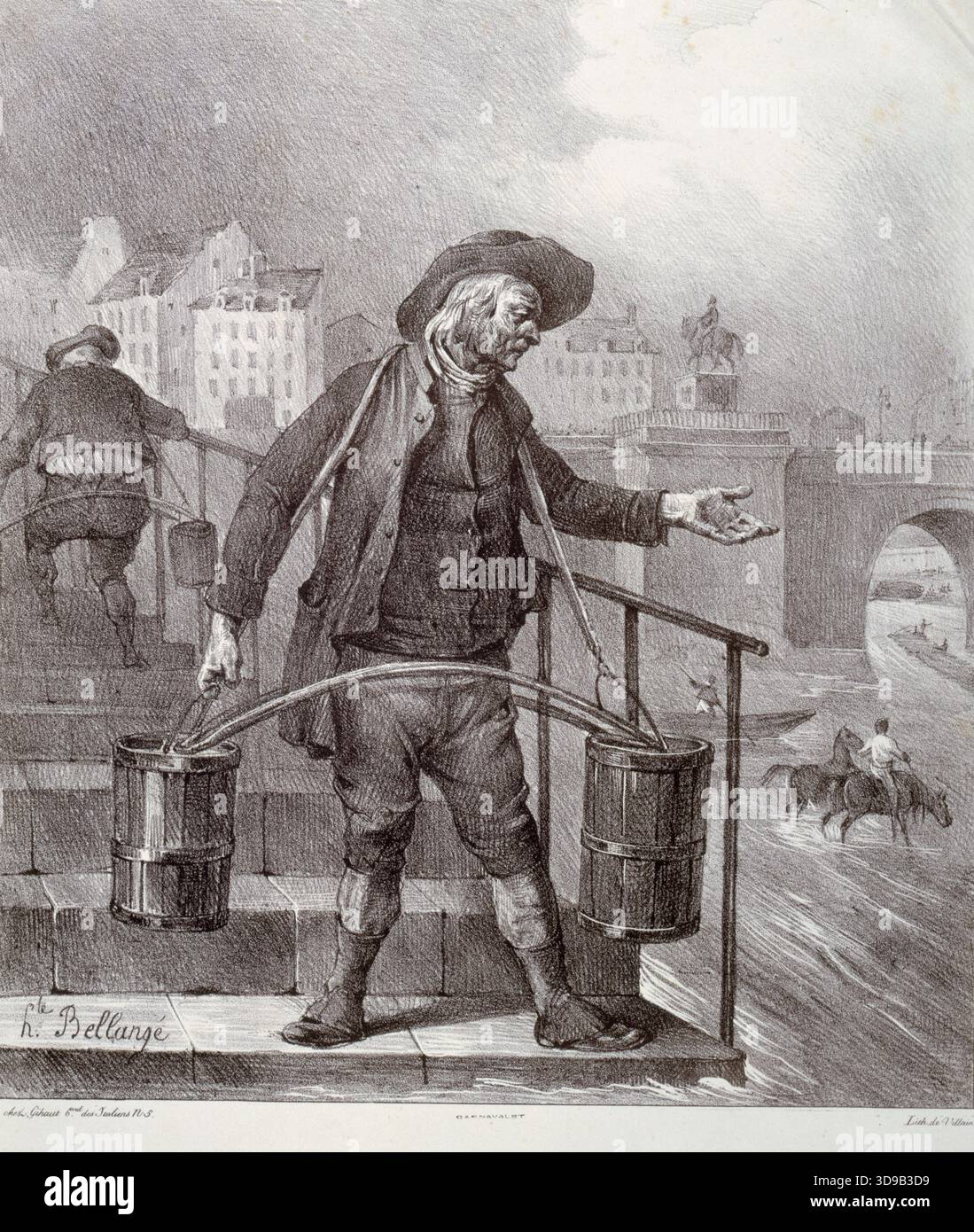 Che spreco di due centesimi! Bellangé, Joseph-Louis-Hippolyte, Draughtsman-litografo, Villain, Jean-Francois, tipografo, Gihaut, editore, Stampa, Arti grafiche, stampa, litografia, dimensioni - illustrazione: altezza: 35,4 cm, larghezza: 27,3 cm, dimensioni - montaggio: altezza: 50 cm, larghezza: 32,6 Foto Stock
