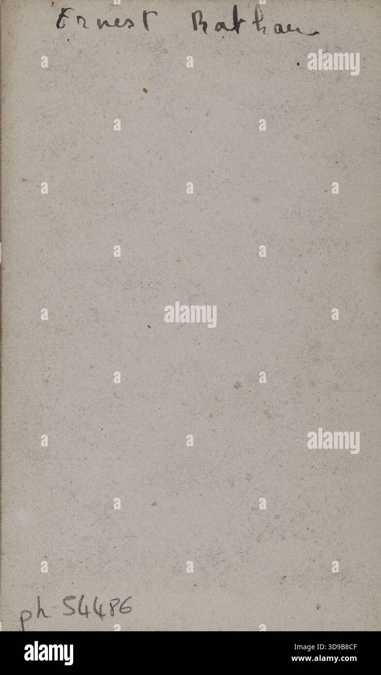 Ritratto di Ernest Nathan, violoncellista all'Opera. Di Hippolyte Mailly, fotografo, tra il 1860 e il 1890, seconda metà del XIX secolo, Fotografia, Arti grafiche, Fotografia, stampa di albume, dimensioni - disegno: altezza: 9,2 cm, larghezza: 5,3 cm, dimensioni - supporto originale: altezza: 10,2 cm, larghezza: 6,3 Foto Stock