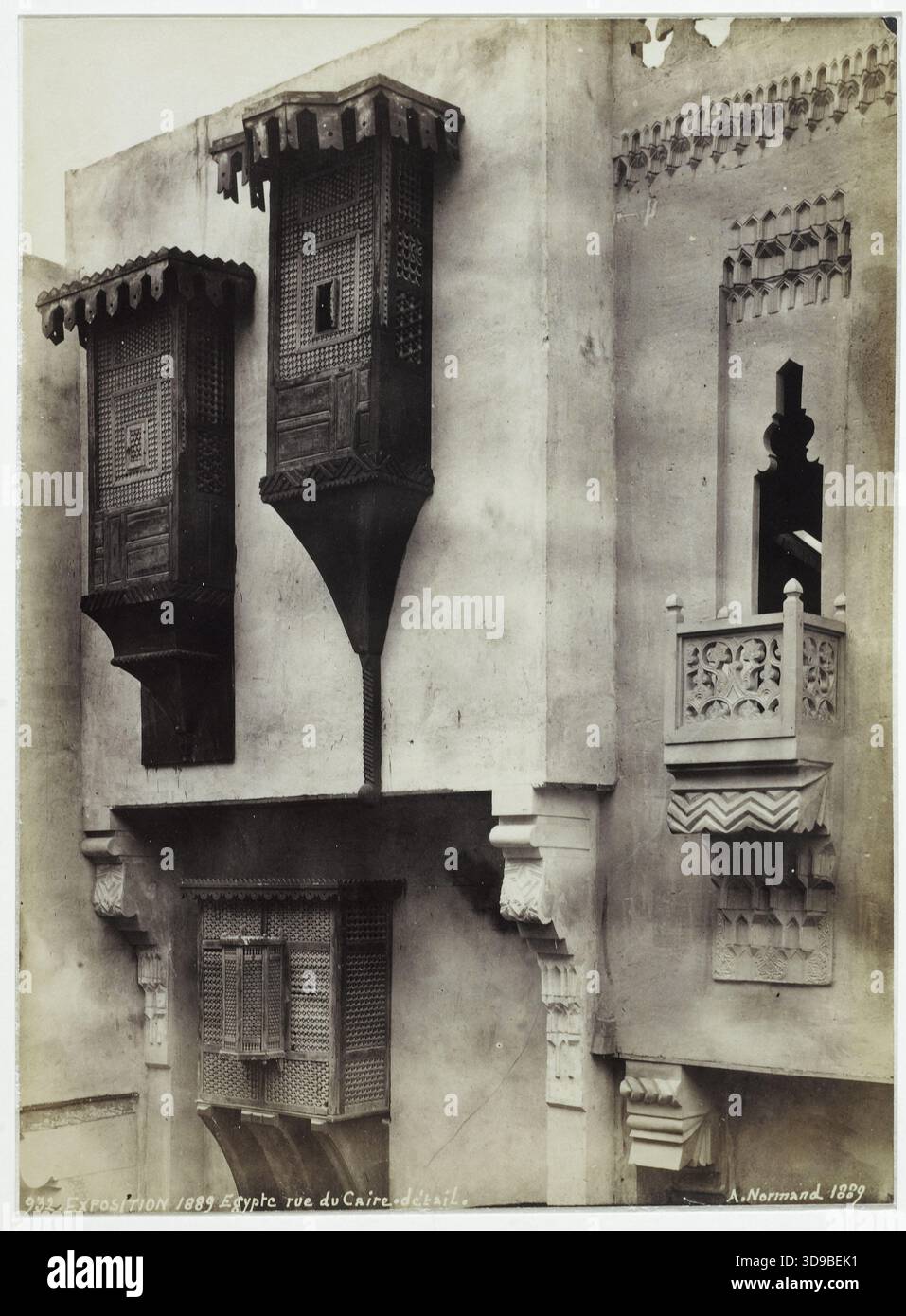 Parigi, la Rue du Caire ricreata per l'esposizione universale del 1889, al Champ de Mars, VII arrondissement, Parigi. Fotografo: Alfred Nicolas Normand. 1889. Fotografia, Arti grafiche, Fotografia. Dimensioni: Altezza: 22,4 cm, larghezza: 16,6 Foto Stock