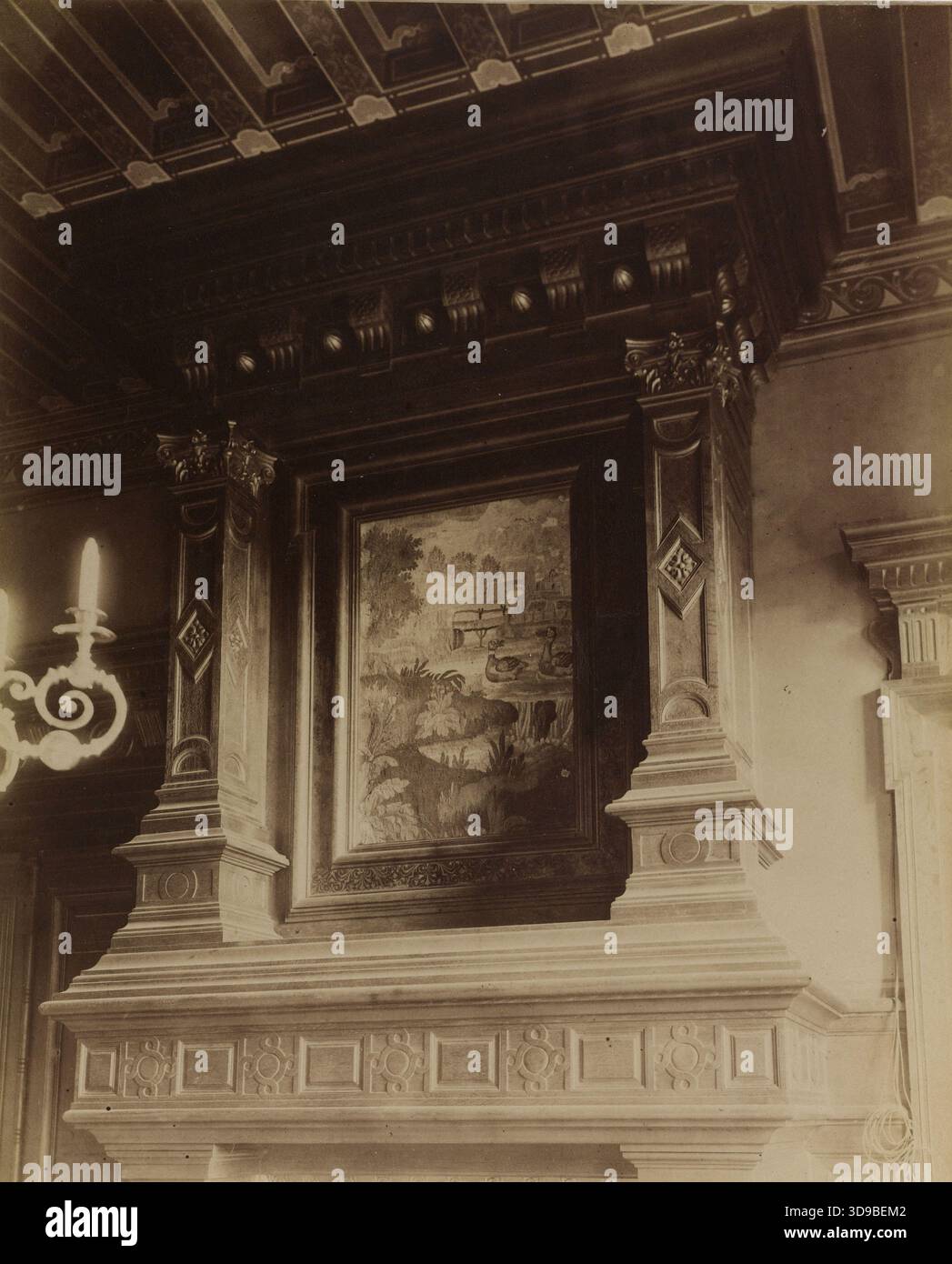 Parigi, Hôtel Reinach, Avenue Van Dyck, 8° arrondissement, Parigi. Normand, Alfred Nicolas, fotografo, Array, Fotografia, arti grafiche, Fotografia, dimensioni - ArtWork: altezza: 20,6 cm, larghezza: 16,4 Foto Stock