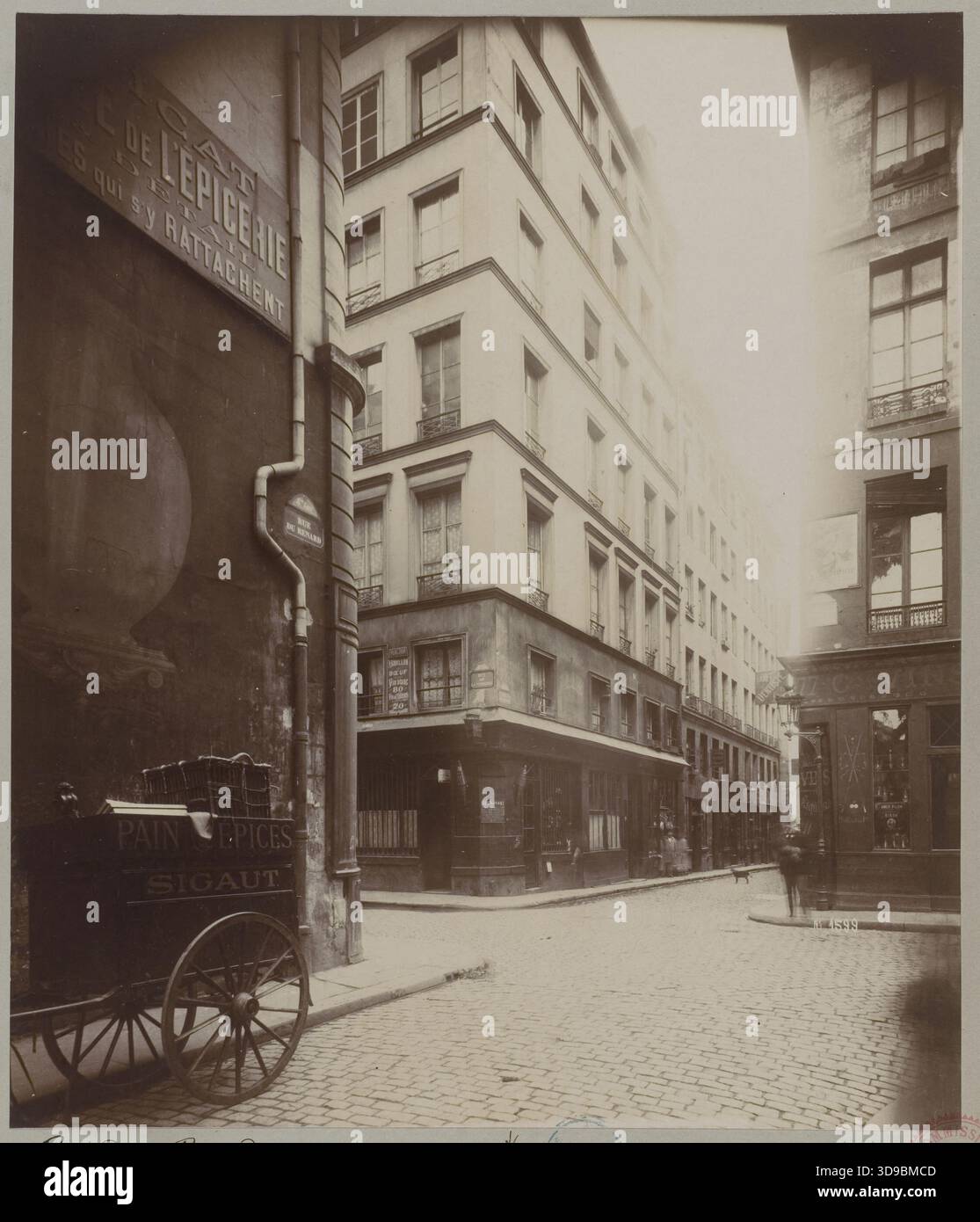 Edificio, 22 rue du Renard, 4° arrondissement, Parigi, Union photographique francese, fotografo, tra il 1894 e il 1920, Fotografia, Arti grafiche, Fotografia, Aristotipo, dimensioni - disegno: altezza: 25,3 cm, larghezza: 21,6 Foto Stock