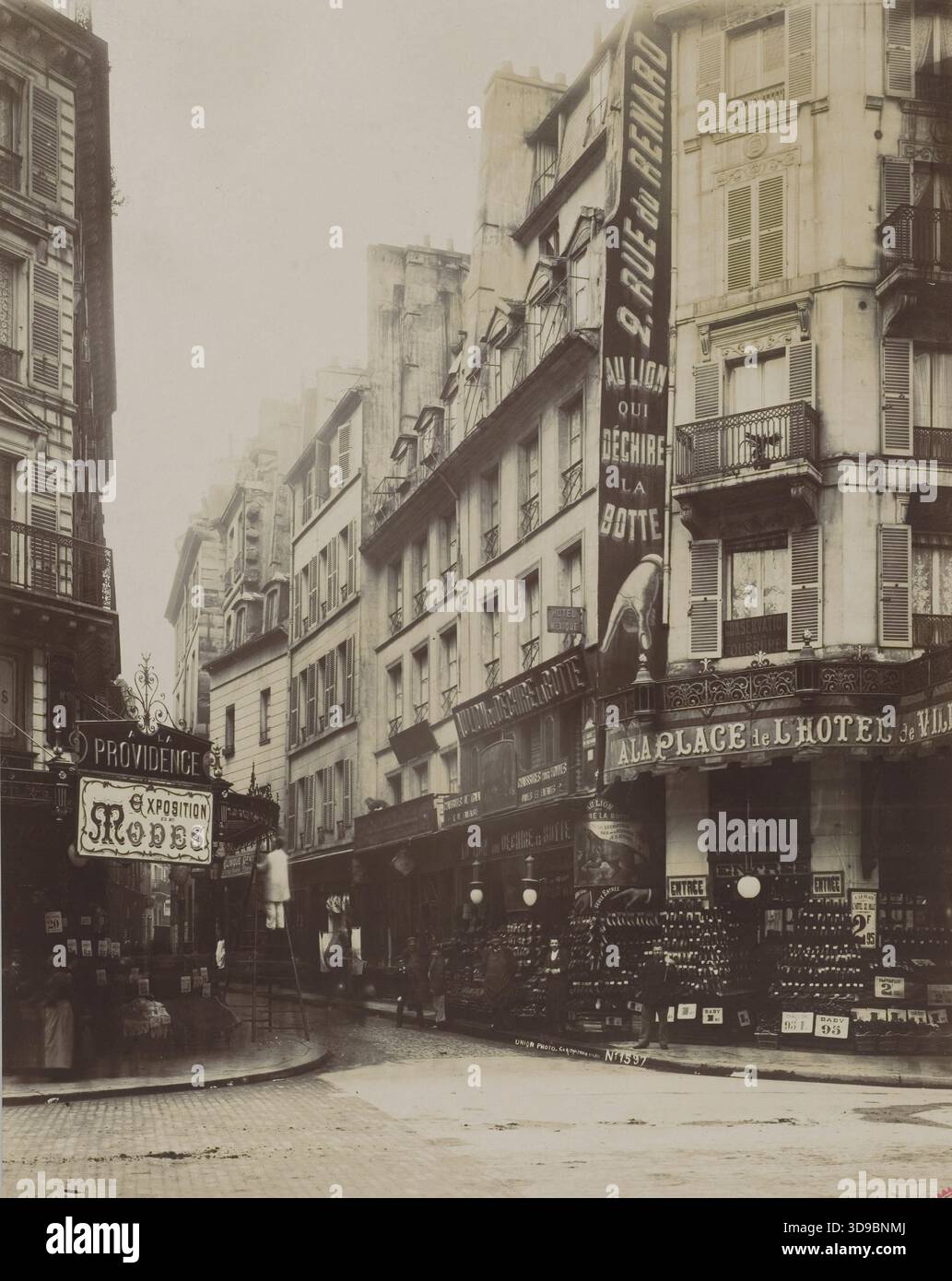 Buildings, 72 rue de Rivoli e 10, 8, 6, 4, 2 rue du Renard, 4° arrondissement, Parigi., Unione fotografica francese, fotografo, tra il 1894 e il 1920, Fotografia, Arti grafiche, Fotografia, Aristotipo, dimensioni - lavoro: altezza: 29,2 cm, larghezza: 23 Foto Stock