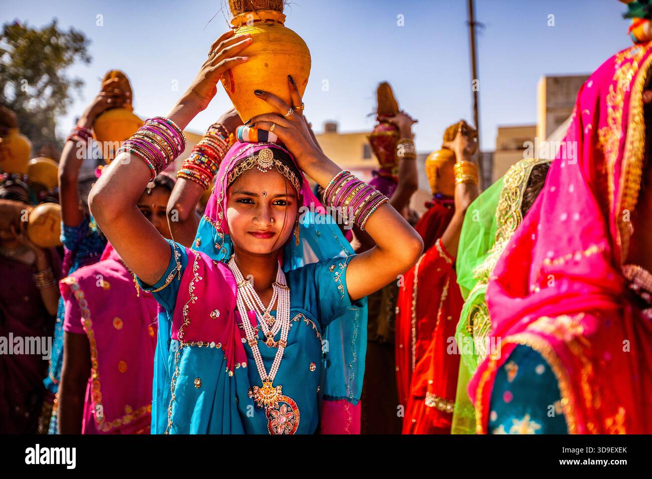 Il Bikaner Camel Festival è una celebrazione annuale a Bikaner, Rajasthan Foto Stock