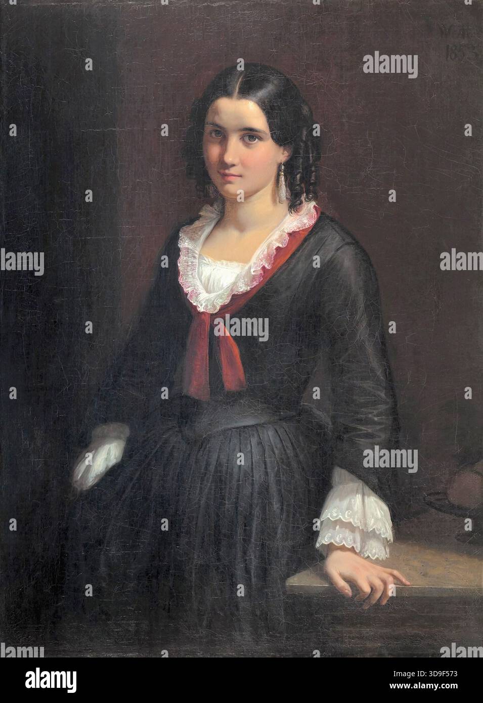 Nicolai Wilhelm Marstrand - Ritratto di Miss Vilhelmine Ville) Hage, in seguito Mrs Heise 1 Foto Stock
