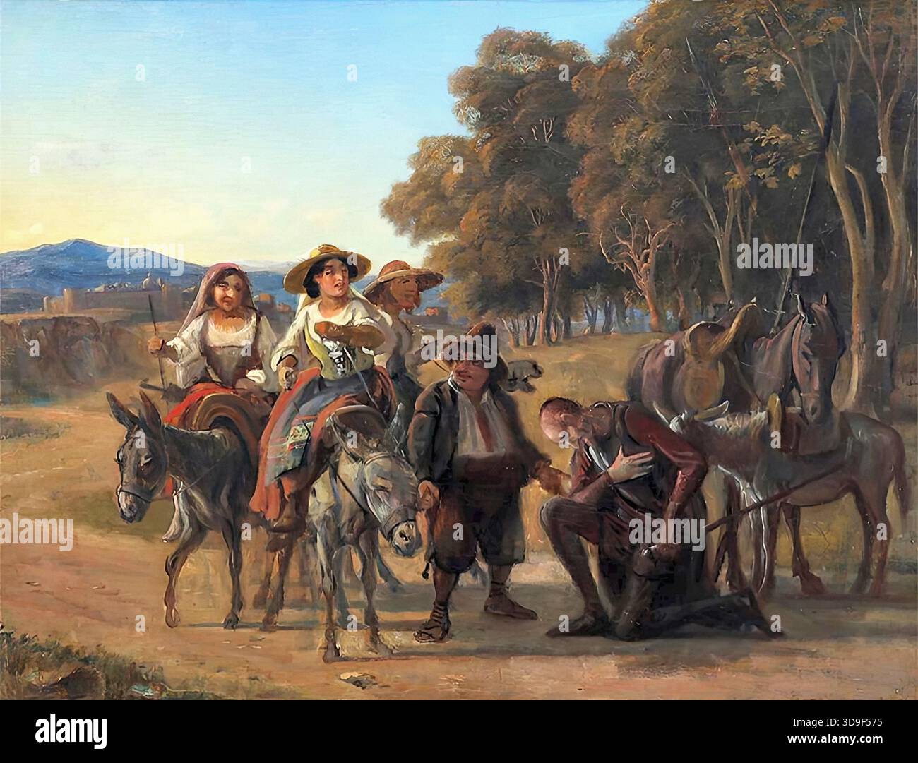 Nicolai Wilhelm Marstrand - Don Chisciotte e Sancho Panza Foto Stock