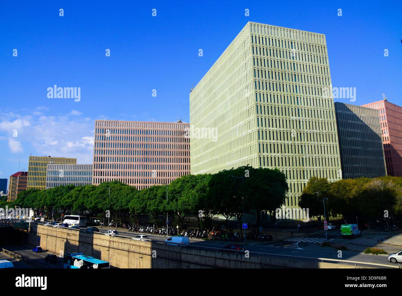 Ciutat de la Justicia, Gran via de l'Hospitalet, Hospitalet del Llobregat, Barcellona, Catalogna, Spagna. Foto Stock