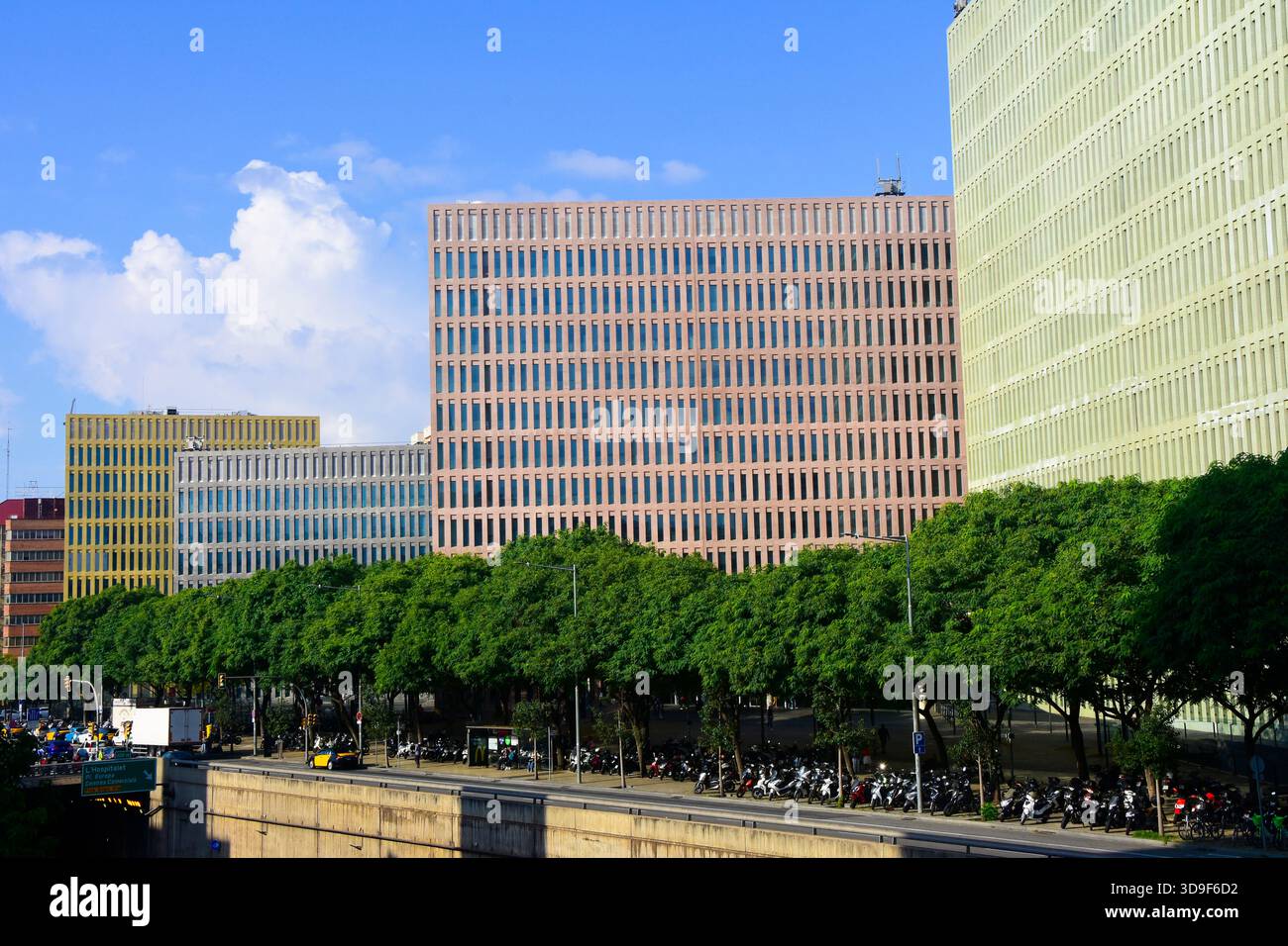 Ciutat de la Justicia, Gran via de l'Hospitalet, Hospitalet del Llobregat, Barcellona, Catalogna, Spagna. Foto Stock