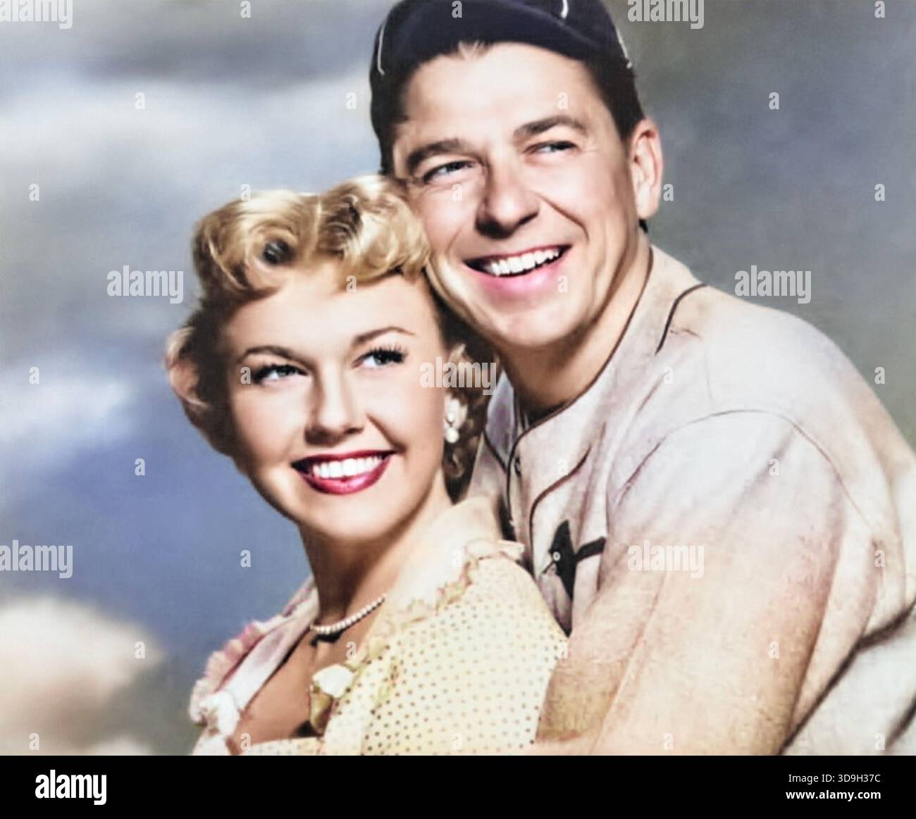 LA SQUADRA VINCITRICE del film Warner Bros. Del 1952 con Doris Day e Ronald Reagan Foto Stock