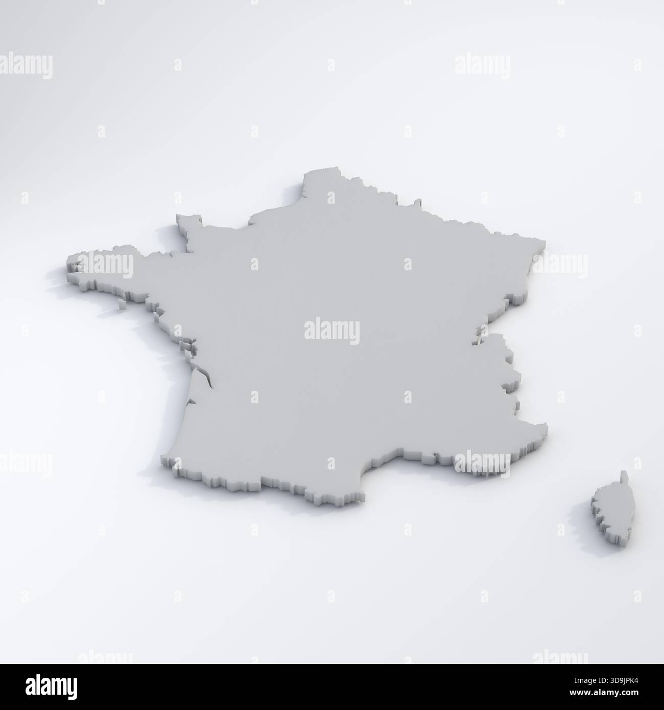 Illustrazione della mappa della Francia. Foto Stock