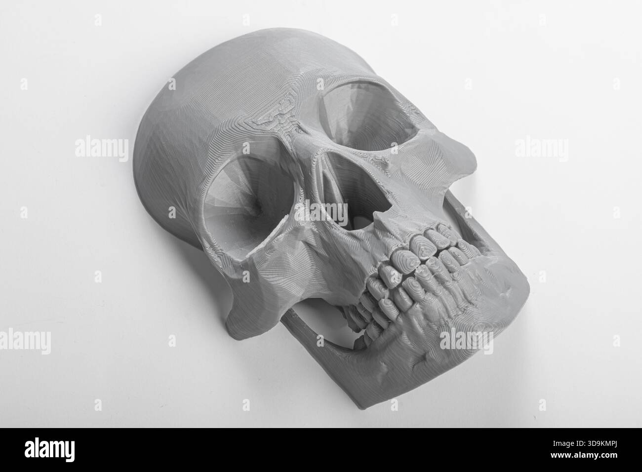 Modello di cranio umano prodotto dalla stampa 3D. Foto Stock