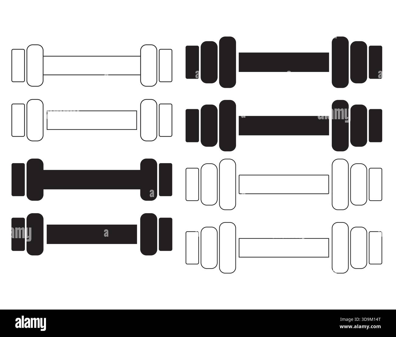 Simbolo del campanello di sollevamento pesi Illustrazione Vettoriale