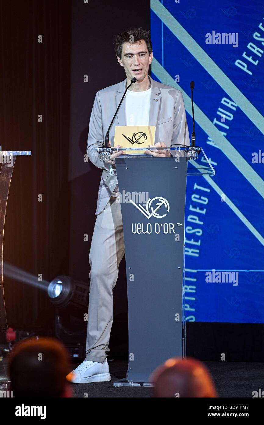 Parigi, Francia. 5 dicembre 2025. Pierre Rolland durante la cerimonia di premiazione del velo d'Or al Pavillon Gabriel il 5 dicembre 2025 a Parigi, Francia. Foto di Victor Joly/ABACAPRESS.COM credito: Abaca Press/Alamy Live News Foto Stock