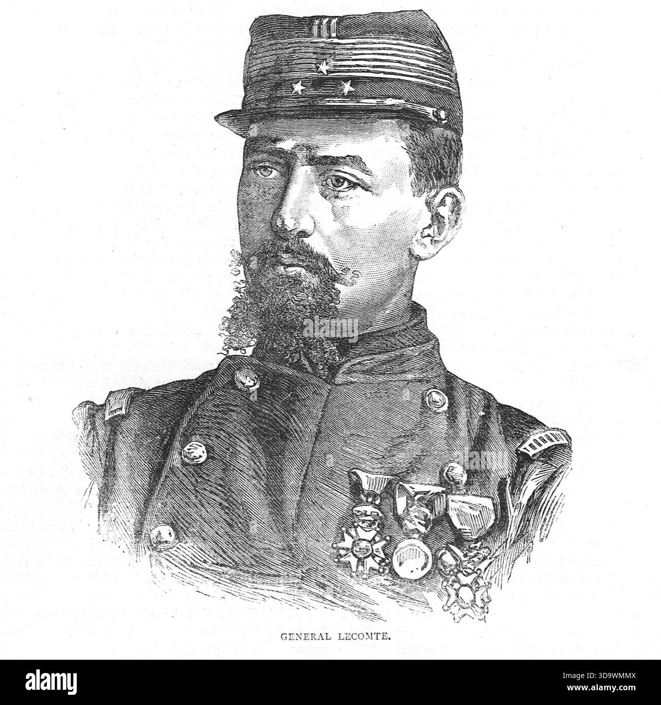 Generale Claude Lecomte, generale francese giustiziato dalla Guardia Nazionale della comune di Parigi. Foto Stock