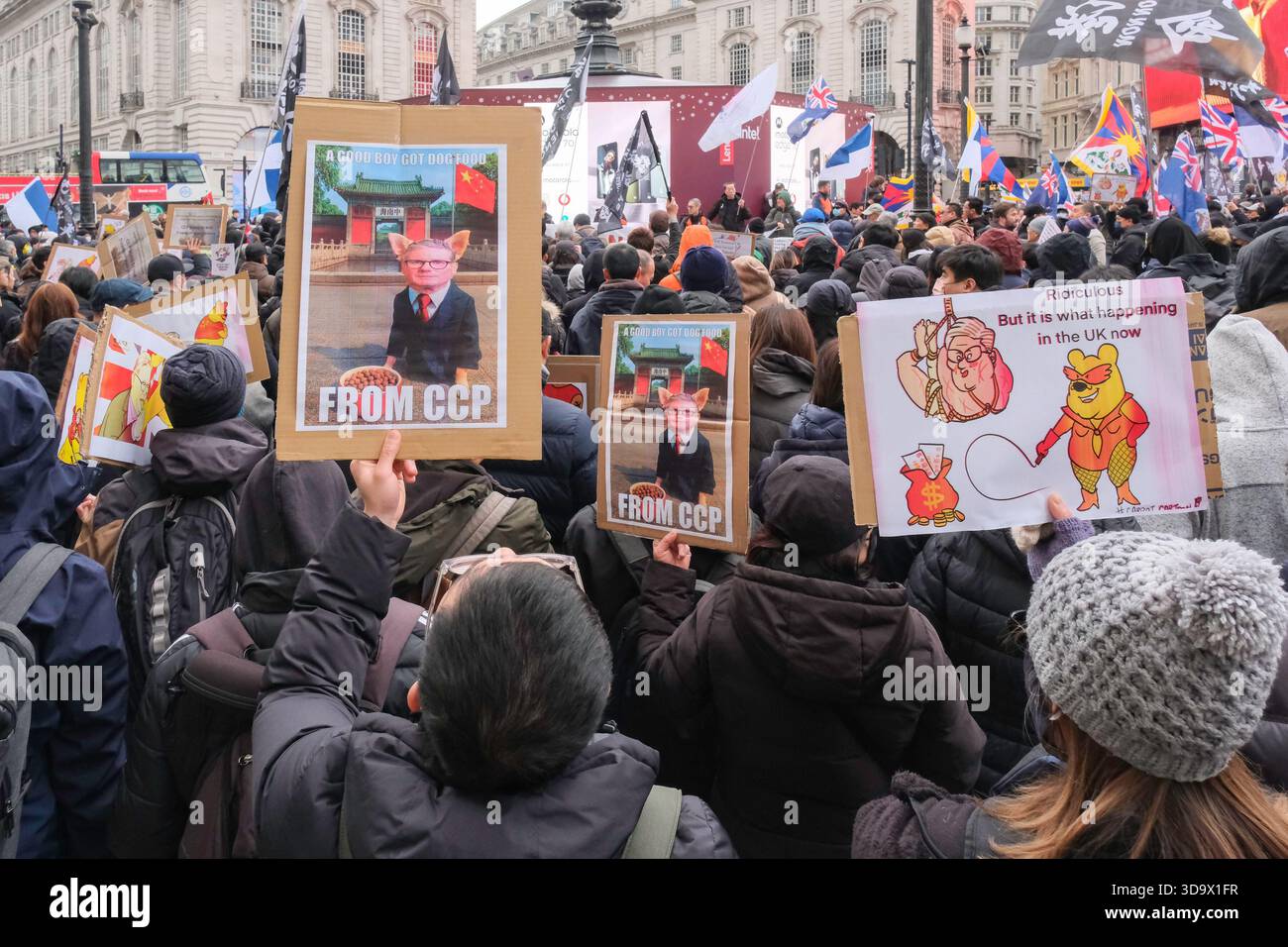 Londra, Regno Unito 6 dicembre 2025. I cittadini britannici cinesi manifestano contro la nuova ambasciata cinese proposta a Londra. Foto Stock