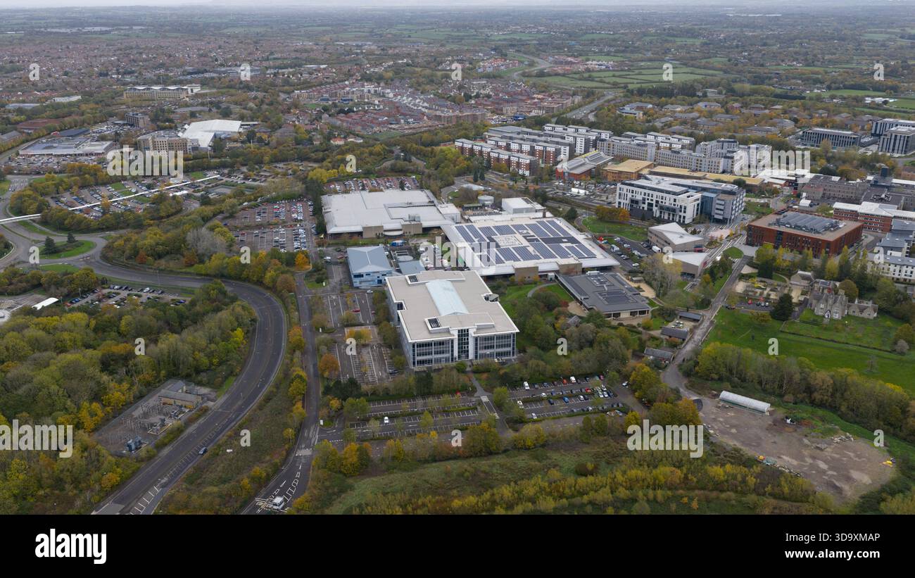 Vista aerea del campus dell'Università di Bristol Foto Stock