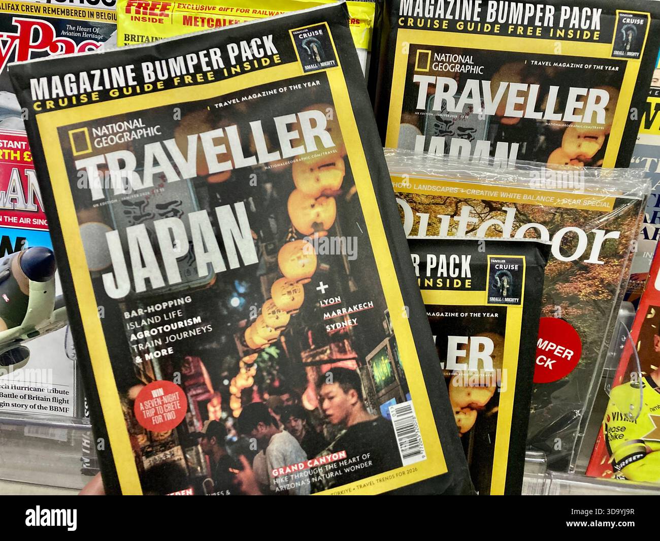 Famosa rivista internazionale sul turismo giapponese, foto di copertina con evento del Giappone Foto Stock