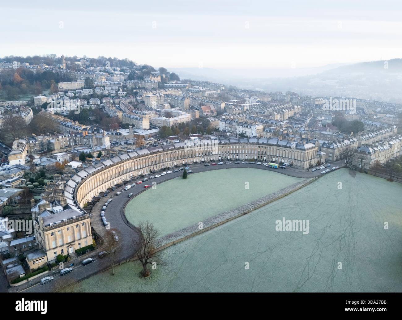 Il Royal Crescent, Bath. Regno Unito. Foto Stock