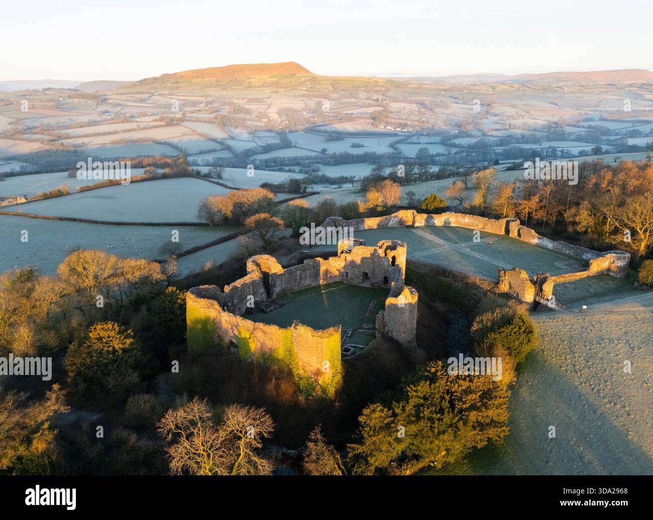 Rovine del Castello bianco. Monmouthshire, Galles, Regno Unito. Foto Stock