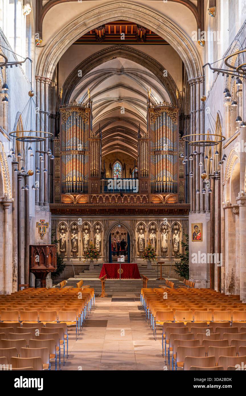 Rochester Cathedral e Rochester, Kent Foto Stock
