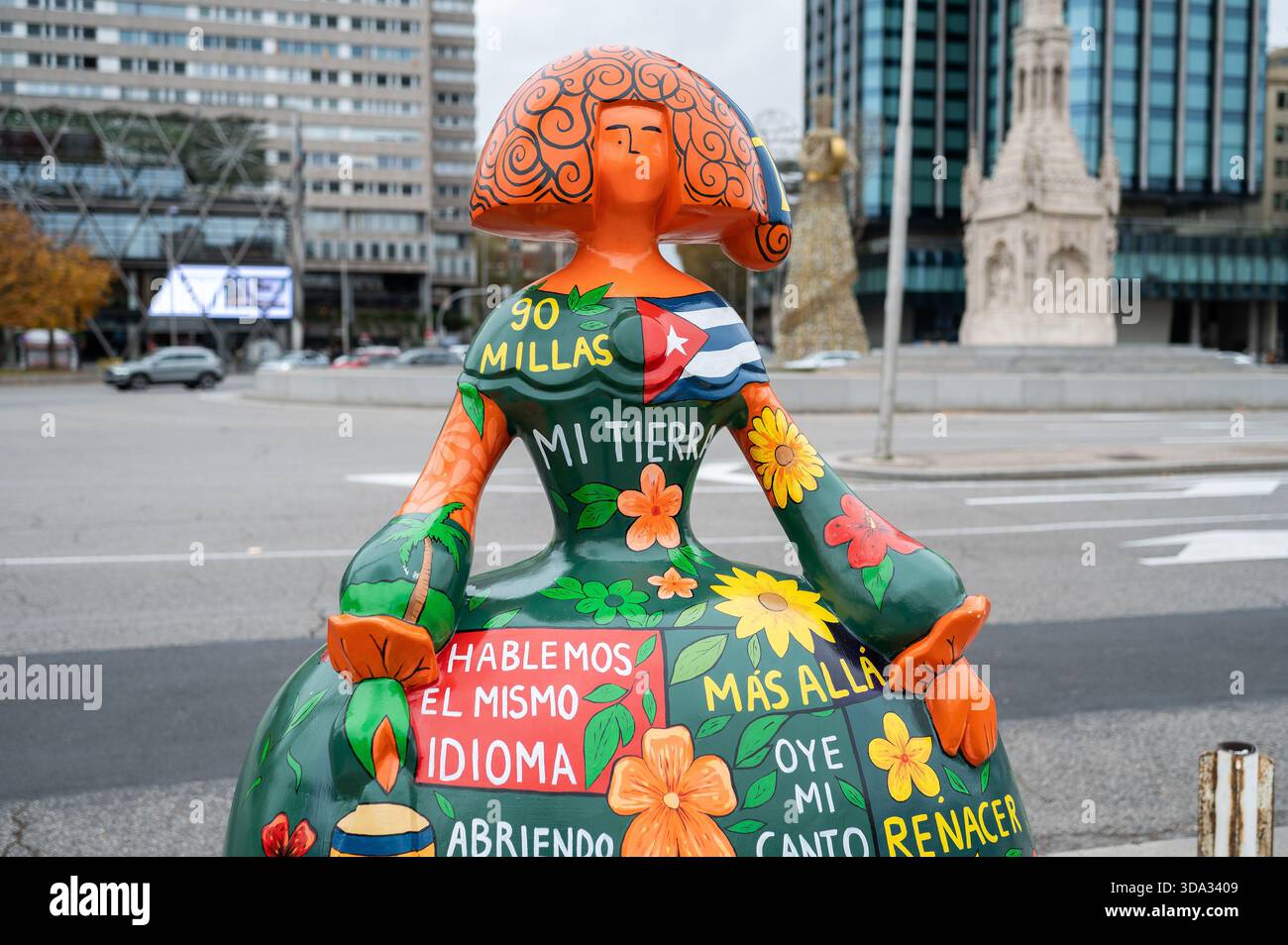 Madrid, Spagna. 7 dicembre 2025. Una scultura a forma di figure del pittore Velázquez Las Menina è visibile durante la mostra Meninas Madrid Gallery. Credito: SOPA Images Limited/Alamy Live News Foto Stock